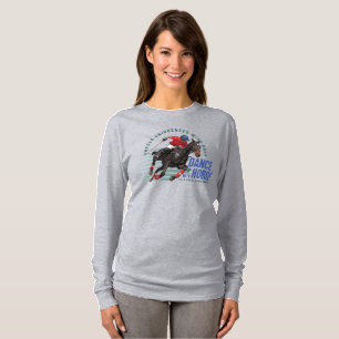 Camiseta Dança com Cavalo (Polo Esporte)   Mulheres Longa F