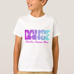 Camiseta Dança com nome do estúdio dos dançarinos