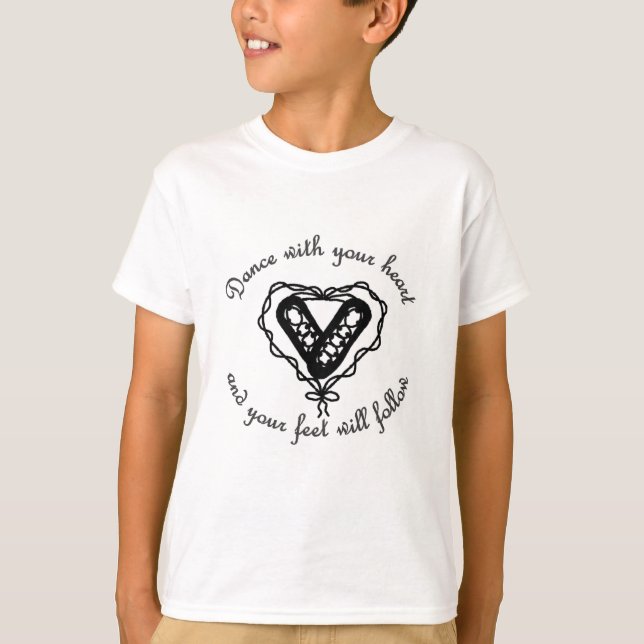 Camiseta Dança com seu coração… (Frente)