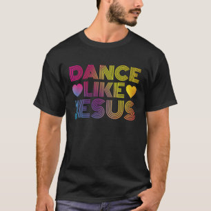 Camiseta Dança Como Jesus Disco Retro Festa de Vintagem