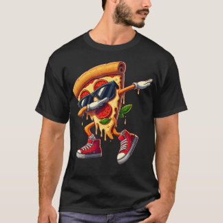 Camiseta Dança da Fatia de Pizza Dabbing Amante de Pizza Me