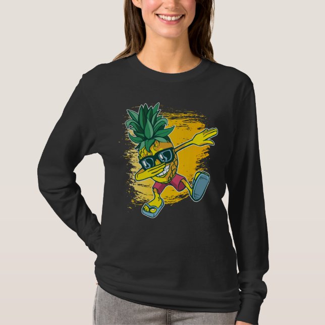 Camiseta dança dab dabbing abacaxi (Frente)