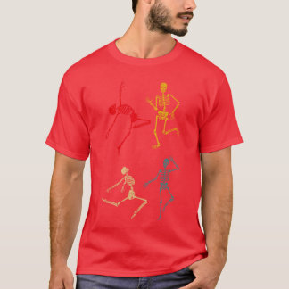 Camiseta Dança Dançarina Esqueleto Dia das Bruxas Maluco