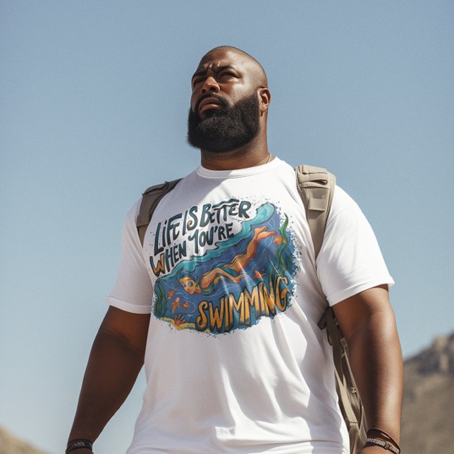 Camiseta Dança de Água Graciosa melhor quando você está nad (Criador carregado)