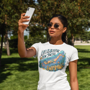 Camiseta Dança de Água Graciosa melhor quando você está nad