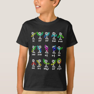 Camiseta Dança de Álgebra Figuras de Gráficos Engraçados Ma