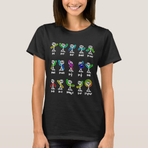 Camiseta Dança de Álgebra Figuras de Gráficos Engraçados Ma