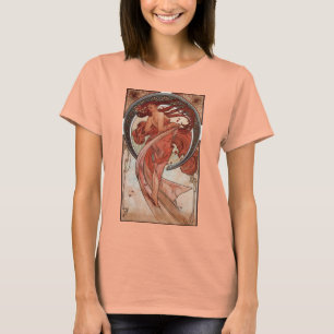 Camiseta Dança de Alphones Mucha do vintage