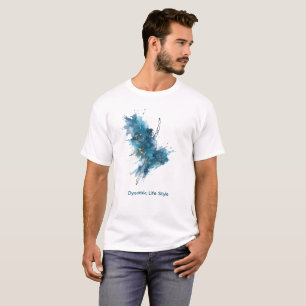 Camiseta Dança de Aquarela Moderna & Persona de Folha de Gi