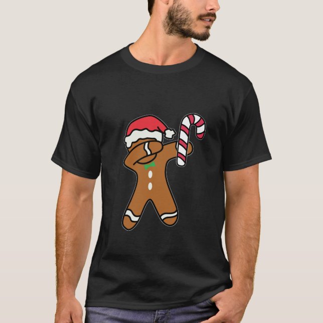 Camiseta Dança de Canas de Pimenta de Pão de Natal (Frente)