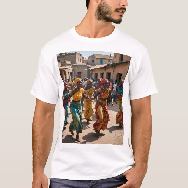 Camiseta Dança de Celebração da Aldeia Alegre (Frente)