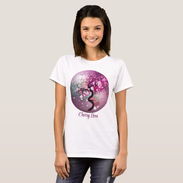 Camiseta Dança de Cereja Encantada (Frente Completa)
