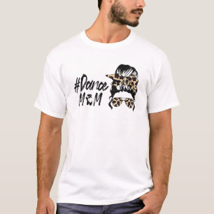 Camiseta Dança de Dia de as mães Bonita Mãe Leopardo Imprim