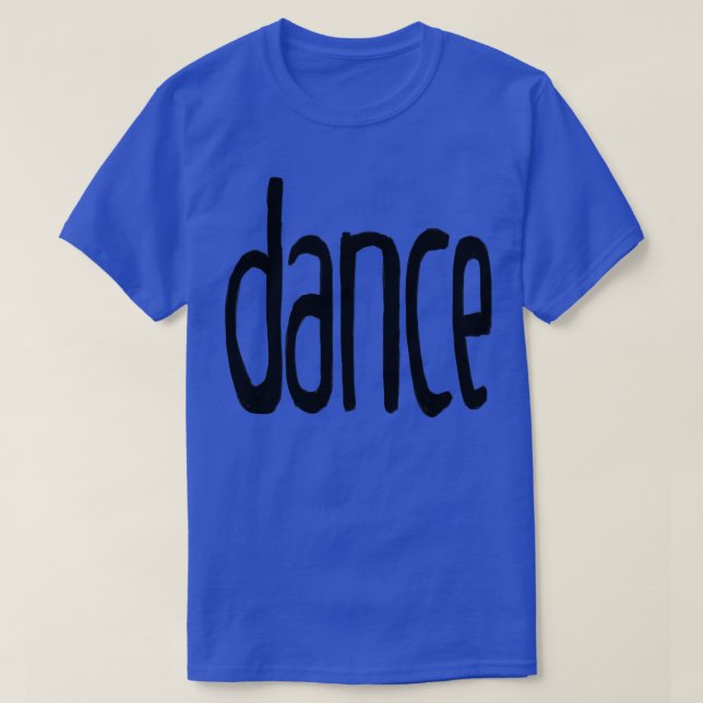 Camiseta dança de fonte pequena (Frente do Design)