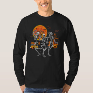 Camiseta Dança De Halloween Da Morte Macabre Skeleton Dança
