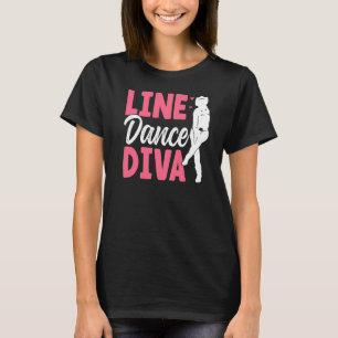 Camiseta Dança de linha Diva linha dançante de linha dançan