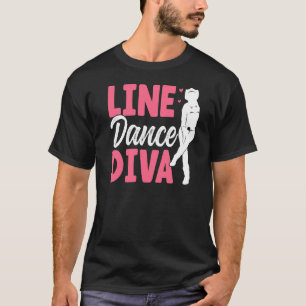 Camiseta Dança de linha Diva linha dançante de linha dançan