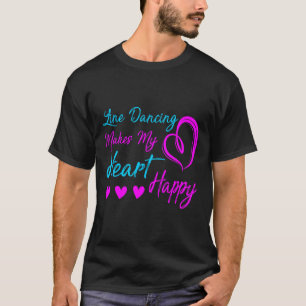 Camiseta Dança de linha faz meu coração feliz dança 2