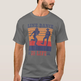 Camiseta Dança de Linha País de Dança de Música Ocidental D