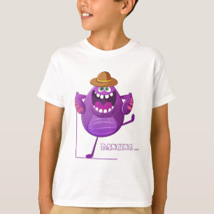 Camiseta Dança de monstro roxa