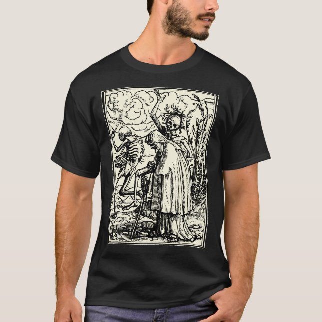 Camiseta Dança de morto, Dance of macabre (Holbein) (Frente)