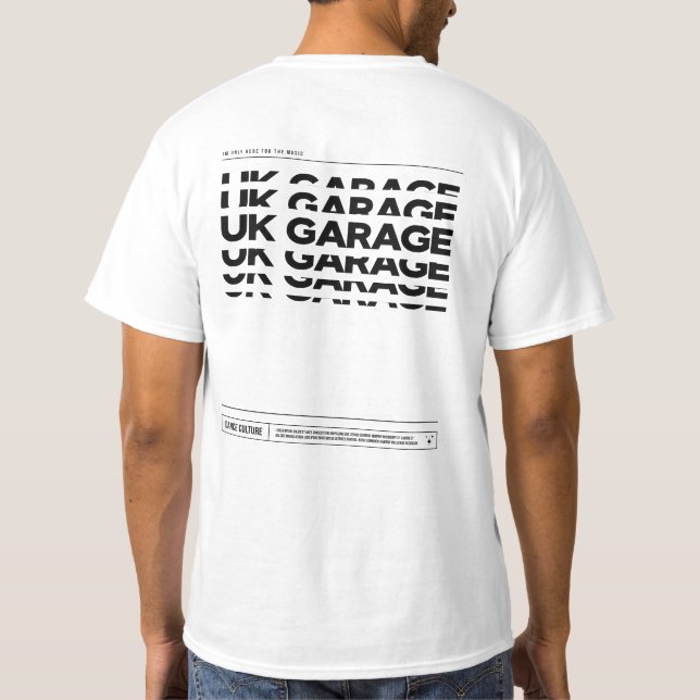 Camiseta Dança de Música Dança DJ Raving UK (Verso)