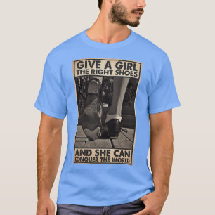 Camiseta dança de sapateado dar à menina os sapatos certos