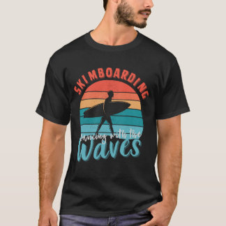 Camiseta Dança de skimboard com ondas