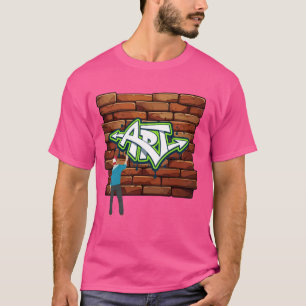 Camiseta dança de spray de tinta de grafite pode arte festa