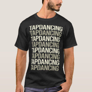Camiseta Dança de Toque de Texto Branco