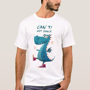 Camiseta Dança Divertida do Dragão Não Posso. Tenho Dança