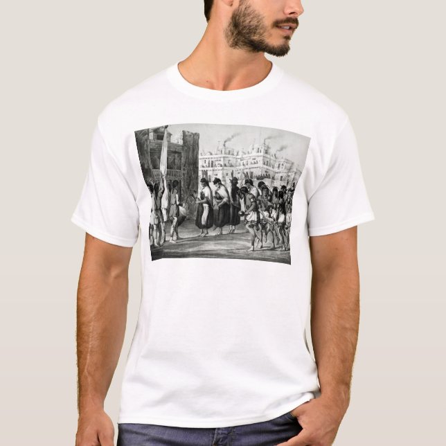 Camiseta Dança do búfalo em Povoado indígeno de Zuni (Frente)