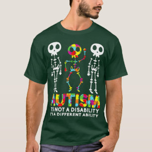 Camiseta Dança do crânio Autismo Sensibilização Mãe Criança