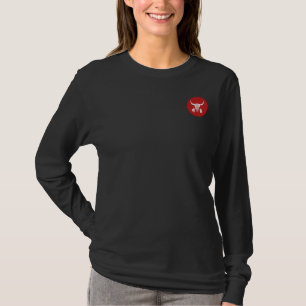 Camiseta Dança do Fantasma Vermelho círculo de búfalo manga
