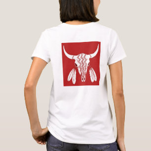 Camiseta Dança do Fantasma Vermelho mulheres búfalo camiset