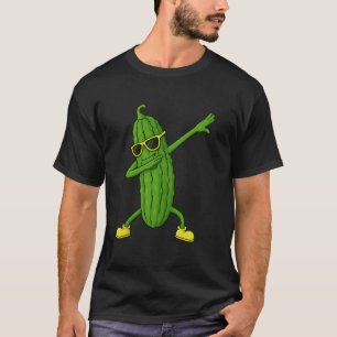 Camiseta Dança do Pepino Dabbing Vegano Engraçado Vegetaria