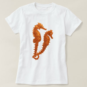 Camiseta Dança dos cavalos marinhos (alaranjados)