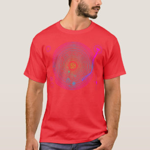 Camiseta Dança Eletrônica Turnável do Sistema Solar DJ Espa