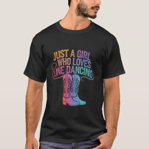 Camiseta Dança Em Linha Apenas Uma Garota Que Ama Dança Em