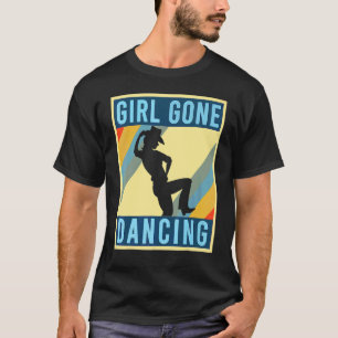 Camiseta Dança em Linha Retro Vintage Para Meninas e Mulher