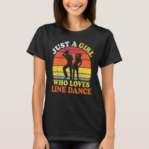Camiseta Dança em Linha Vintage Só Uma Garota Que Ama Dança