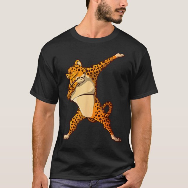 Camiseta Dança Engraçada De Cheetah Para Crianças Meninas D (Frente)