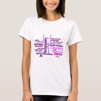 Camiseta Dança escocesa em rosa e roxo