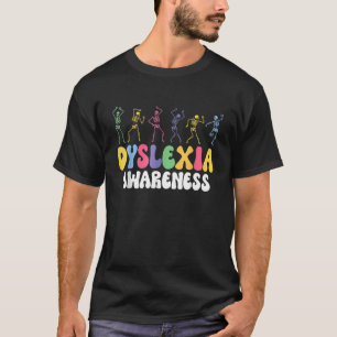 Camiseta Dança Esqueleto Dislexia Sensibilização Dislexia M