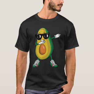 Camiseta Dança Estilosa de Dabbing Abacate Comida Vegana