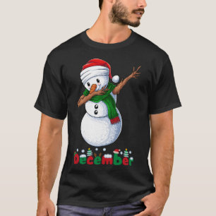 Camiseta dança estranha do boneco de neve