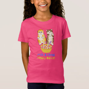 Camiseta Dança feliz com leite e cereais