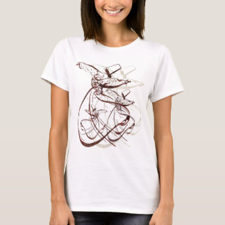 Camiseta Dança girando D de Nastaleeq Sufi