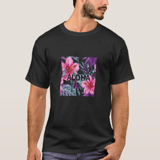 Camiseta Dança Hula Aula de Hula Aloha Havaí Tropical Hibis