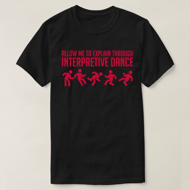 Camiseta Dança interpretativo - T vibrante escuro (Frente do Design)